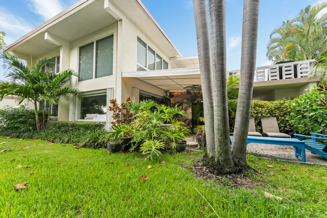 view of a lake with an outdoor space