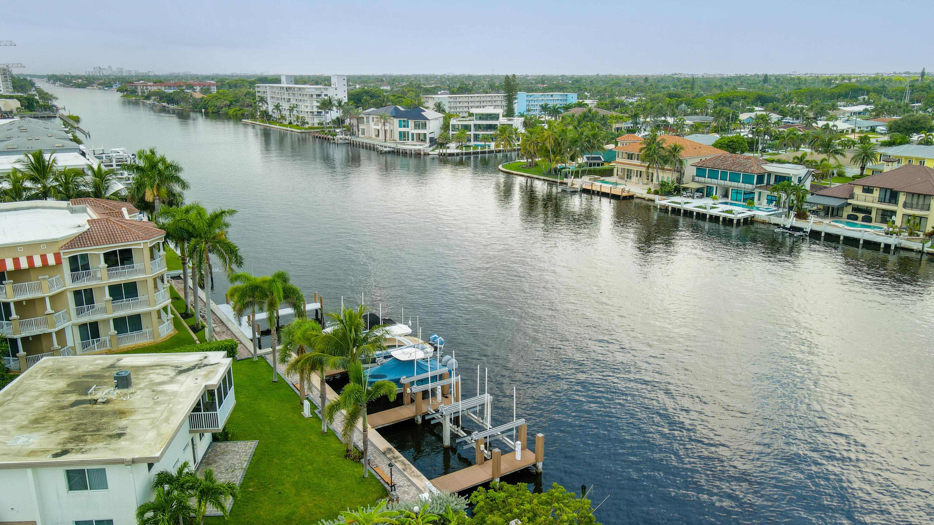 1202 Hillsboro Mile, Unit 2A Hillsboro Beach, FL 33062 - Photo 50 of 54 a aerial view of a house with a lake view