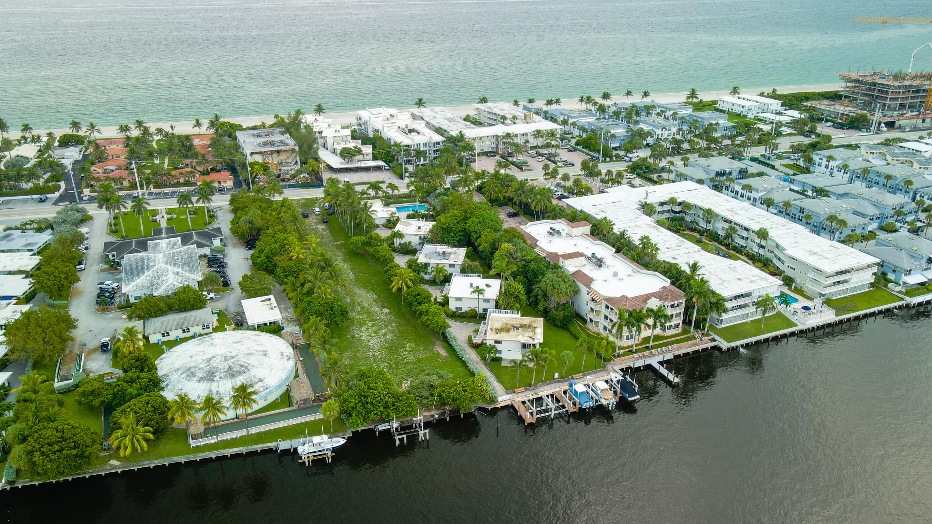 1202 Hillsboro Mile, Unit 2A Hillsboro Beach, FL 33062 - Photo 52 of 54 an aerial view of a residential houses with outdoor space and street view