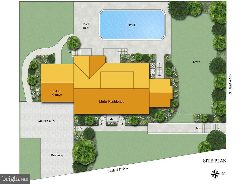 2834 Foxhall Road Northwest Washington, DC 20007 - Photo 3 of 10 Site Plan 2834 Foxhall Rd.