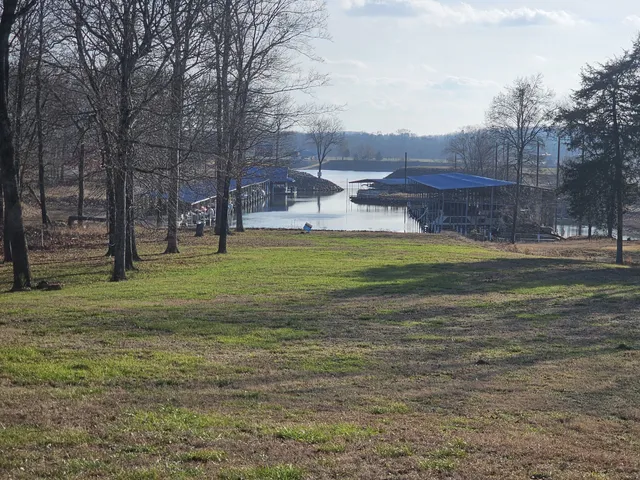 a view of a yard with a house