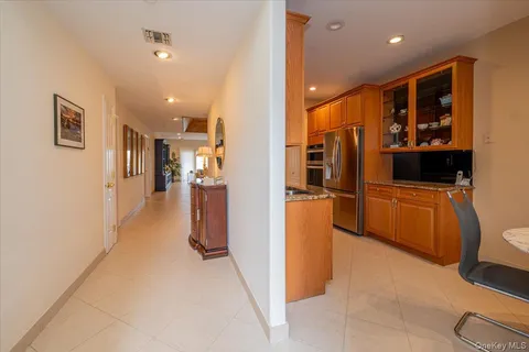 a view of a living room with furniture
