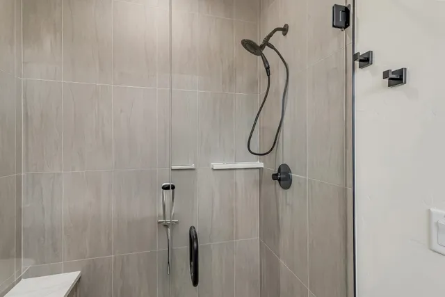 a view of a hallway with closet