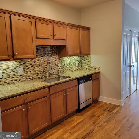 a view of small space with racks on the wall