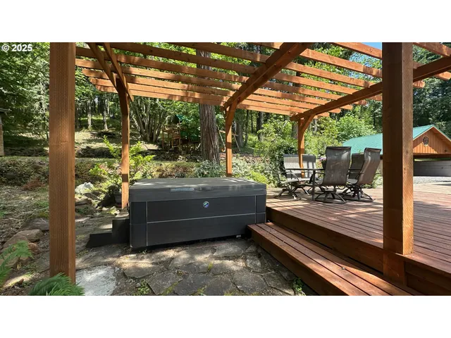 a view of outdoor space and deck