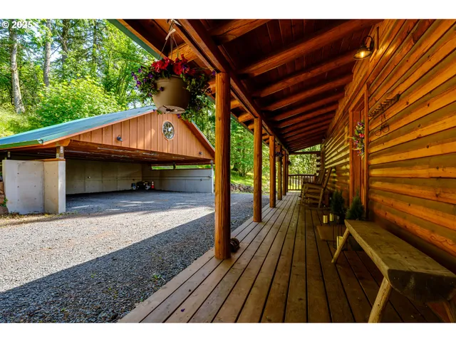 a view of backyard with green space