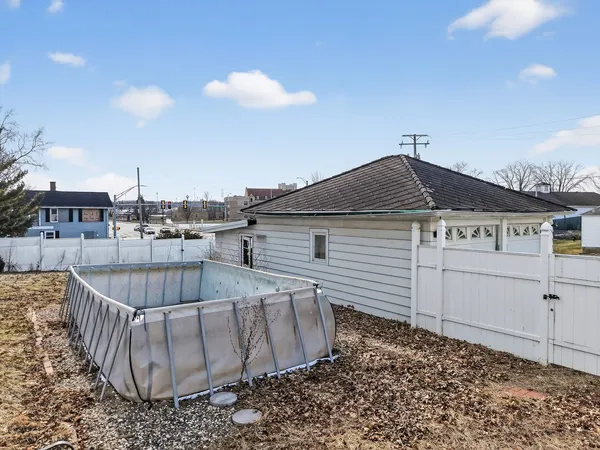 a view of a roof deck with couches