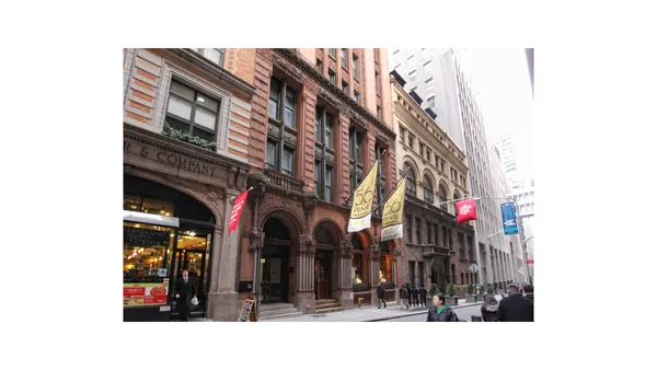 a front view of a building