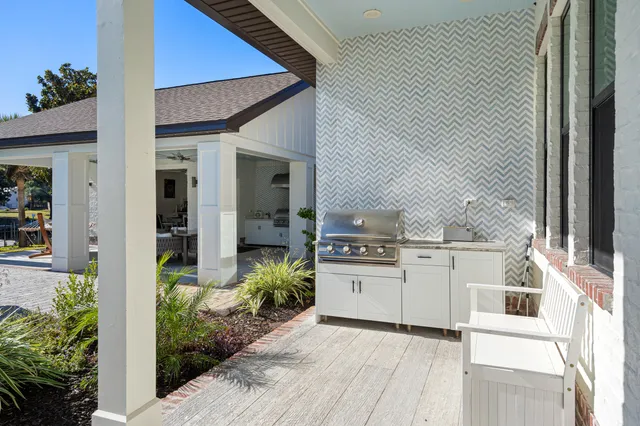 an aerial view of houses with outdoor space