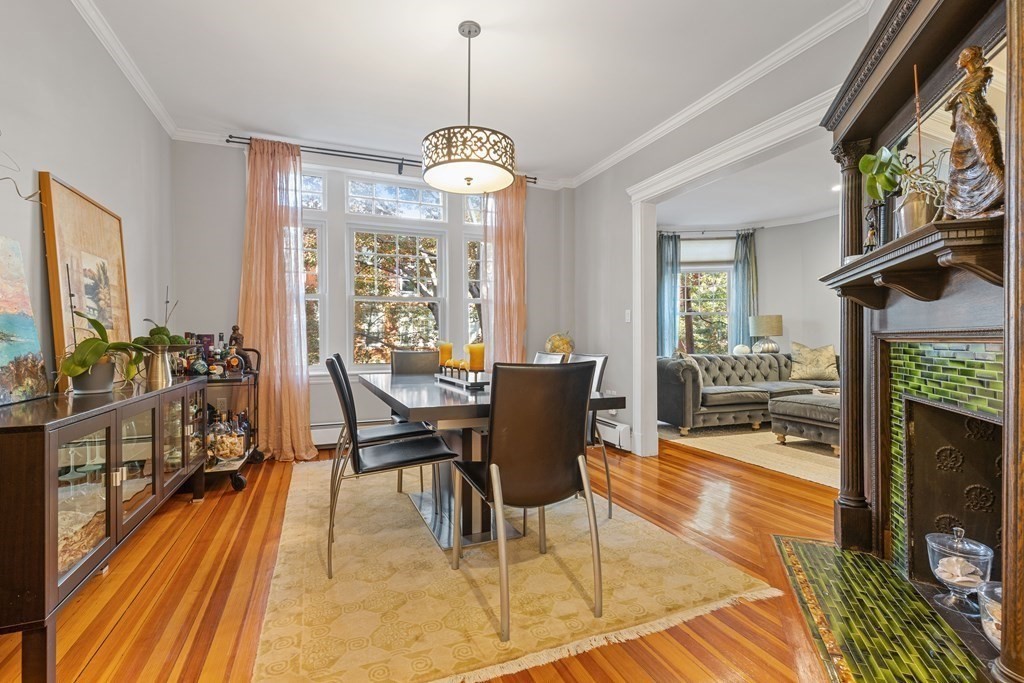20 Strathmore Road, Unit 2 Brookline, MA 02445 - Photo 1 of 28 a view of a dining room with furniture window and wooden floor
