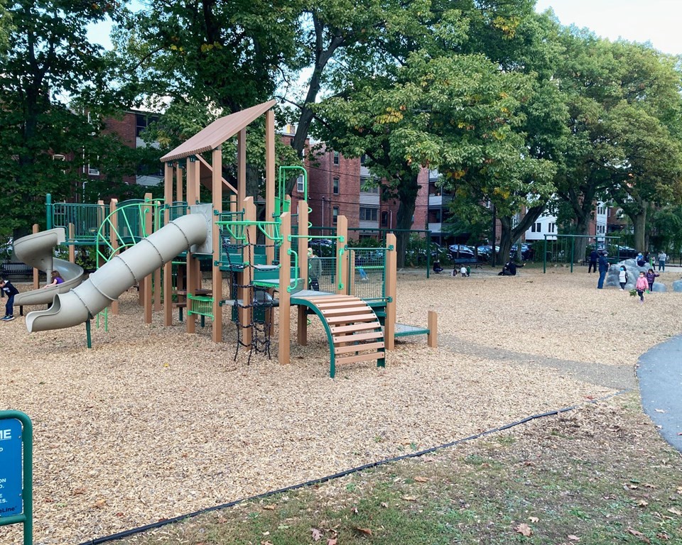 20 Strathmore Road, Unit 2 Brookline, MA 02445 - Photo 28 of 28 a park view with a bench and trees