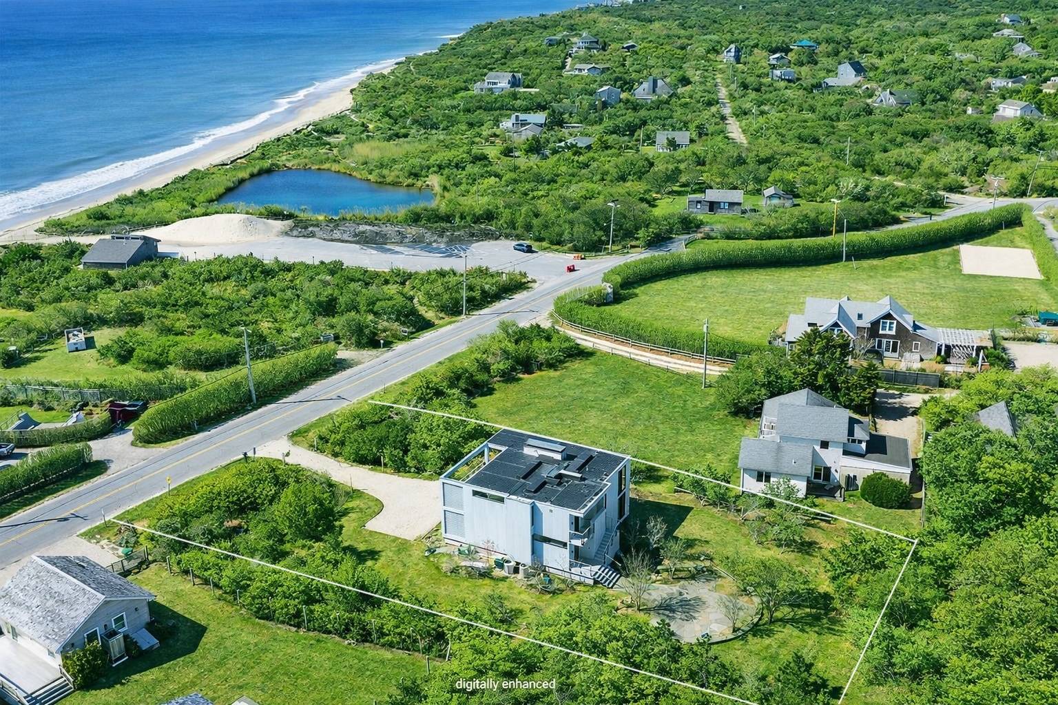 15 Deforest Road Montauk, NY 11954 - Photo 19 of 22 a view of a garden with a lake