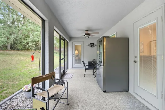 a view of an outdoor space with seating area