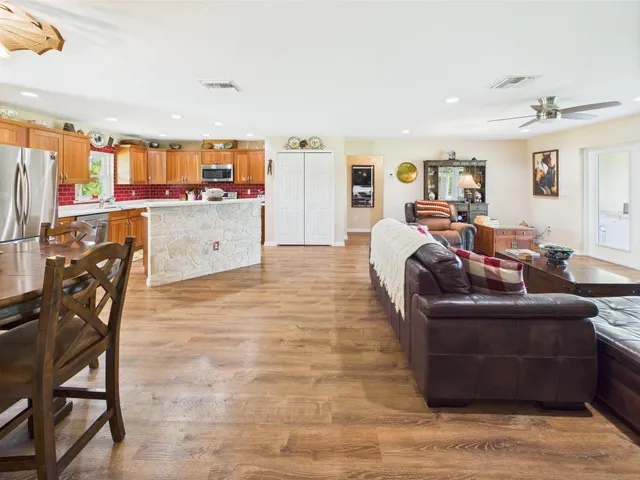 a view of road with grass and a view