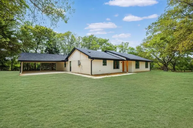 a house with a big yard