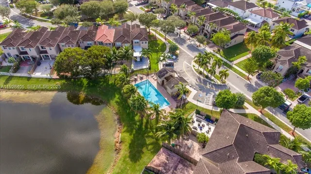 an aerial view of multiple house
