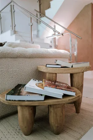 a room with a table and chairs