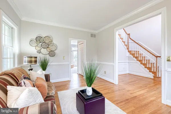 a living room with furniture potted plant and a window