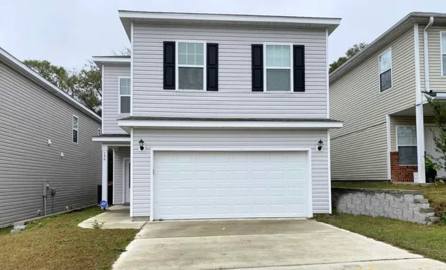 a front view of a house