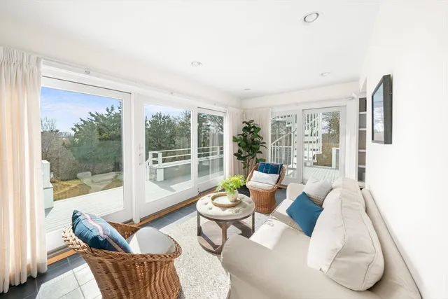 a living room with furniture and a couch