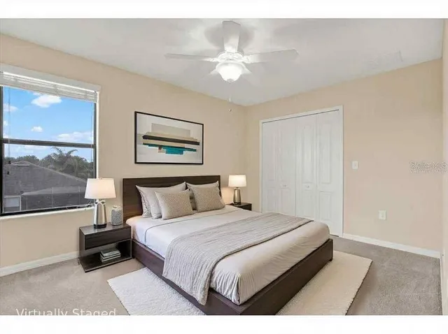 a view of a room with furniture