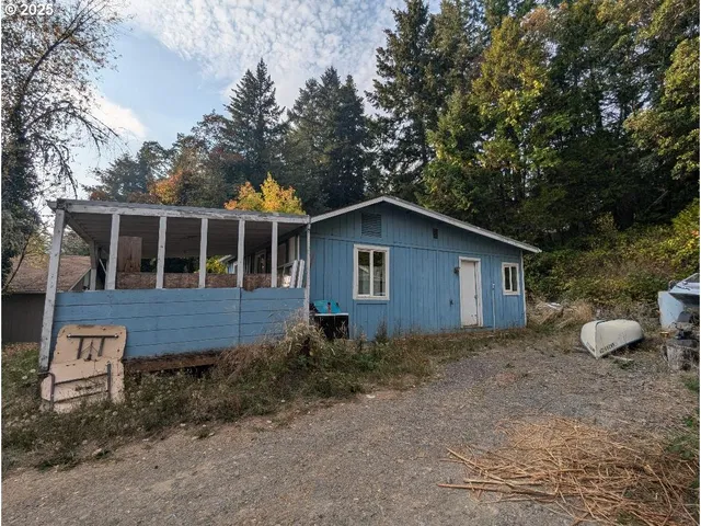 a view of house with backyard space and garden