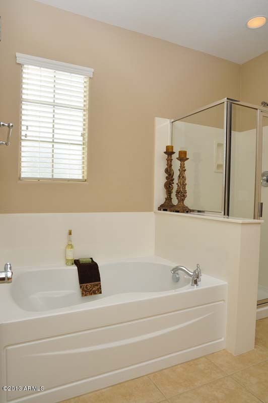 20798 West Ridge Road Buckeye, AZ 85396 - Photo 31 of 47 a bathroom with a bathtub and a shower