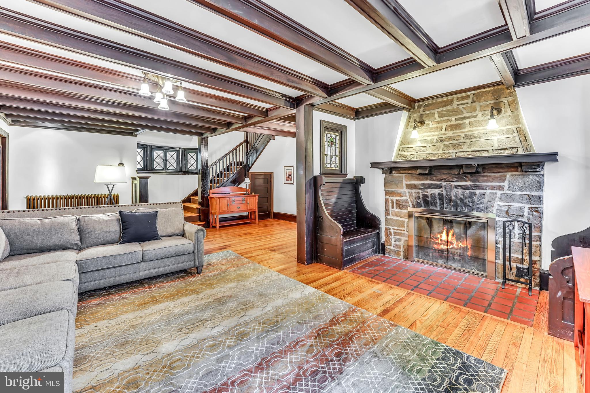 116 Penarth Road Bala Cynwyd, PA 19004 - Photo 12 of 44 Living Room w/ Fireplace