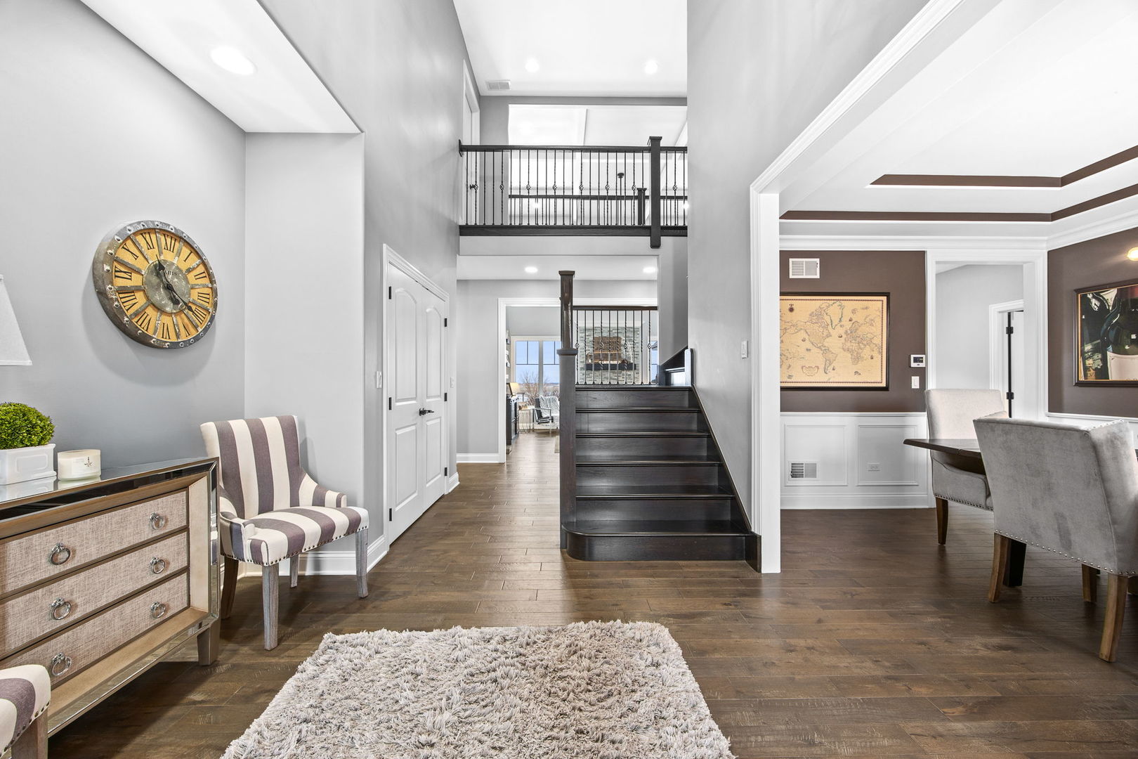 12549 Old Farm Road Manhattan, IL 60442 - Photo 11 of 66 a view of hall way with furniture and wooden floor