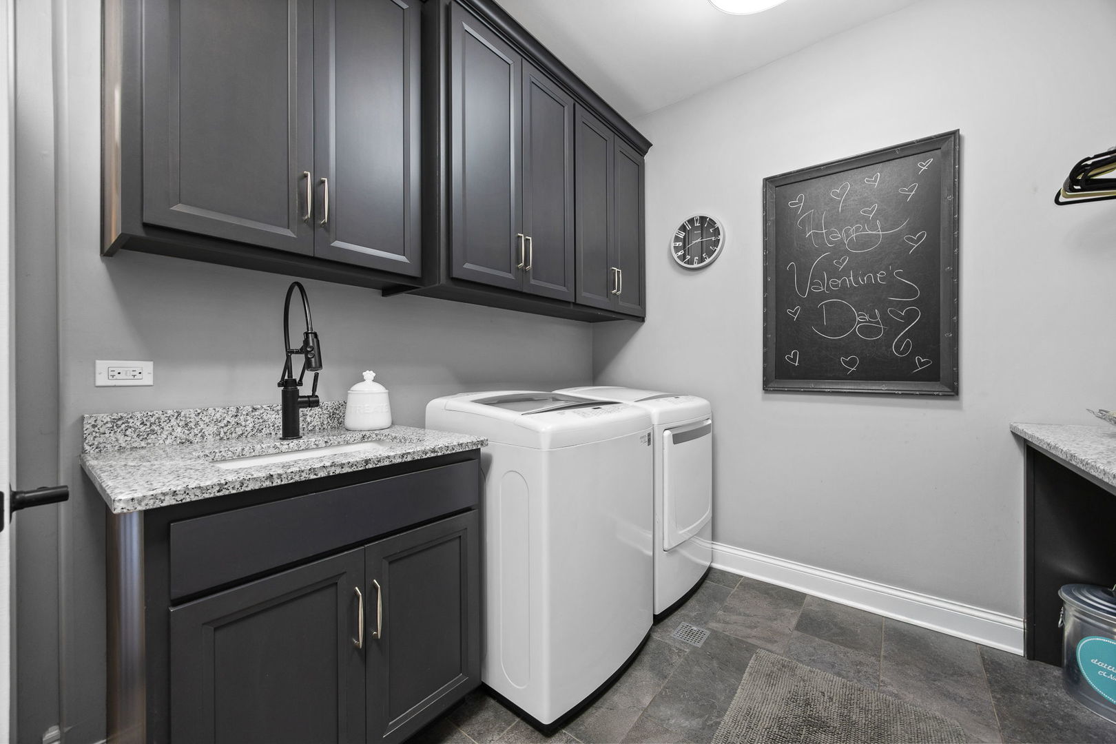 12549 Old Farm Road Manhattan, IL 60442 - Photo 29 of 66 a utility room with cabinets washer and dryer