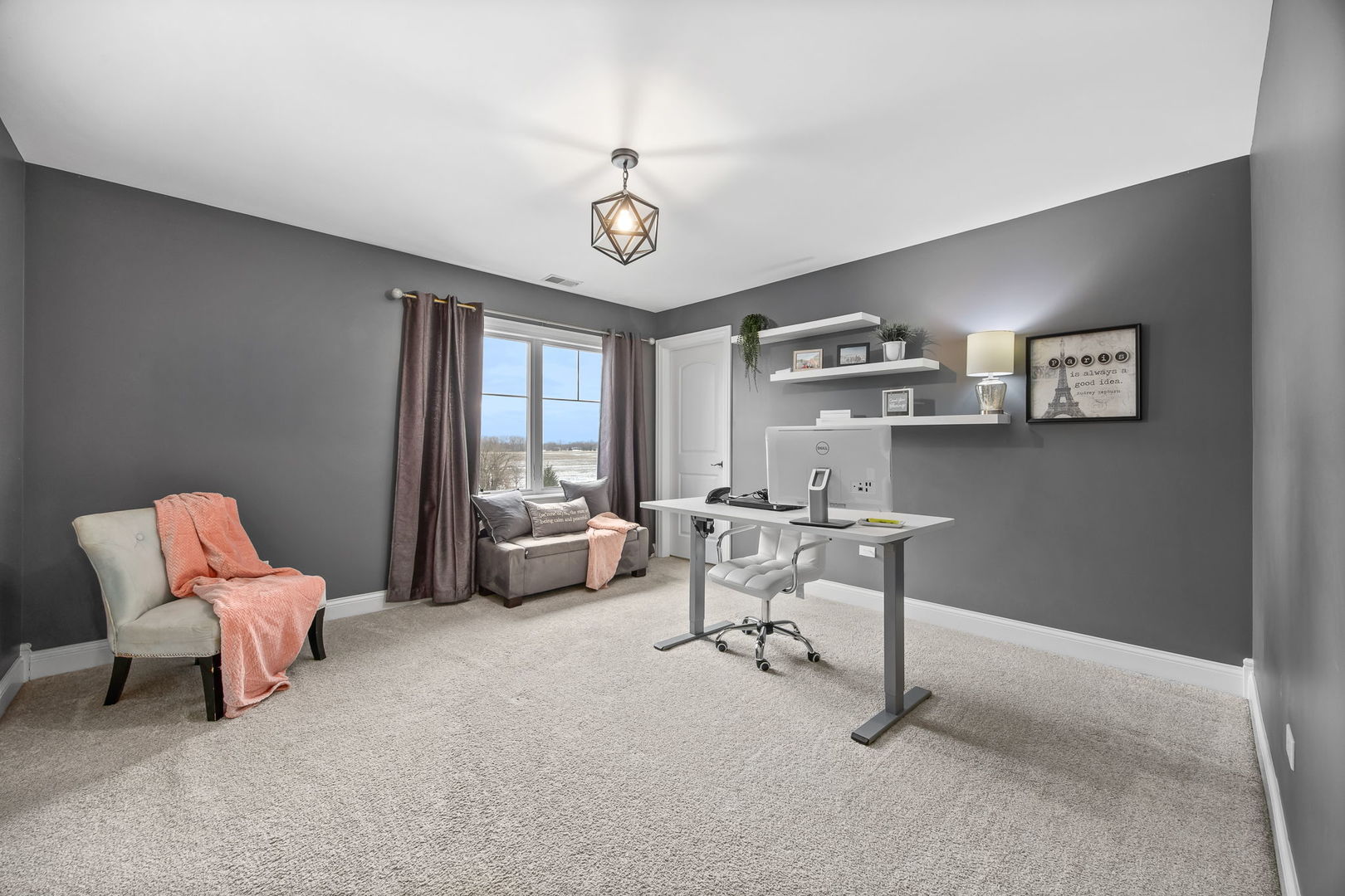 12549 Old Farm Road Manhattan, IL 60442 - Photo 38 of 66 a living room with furniture and a large window