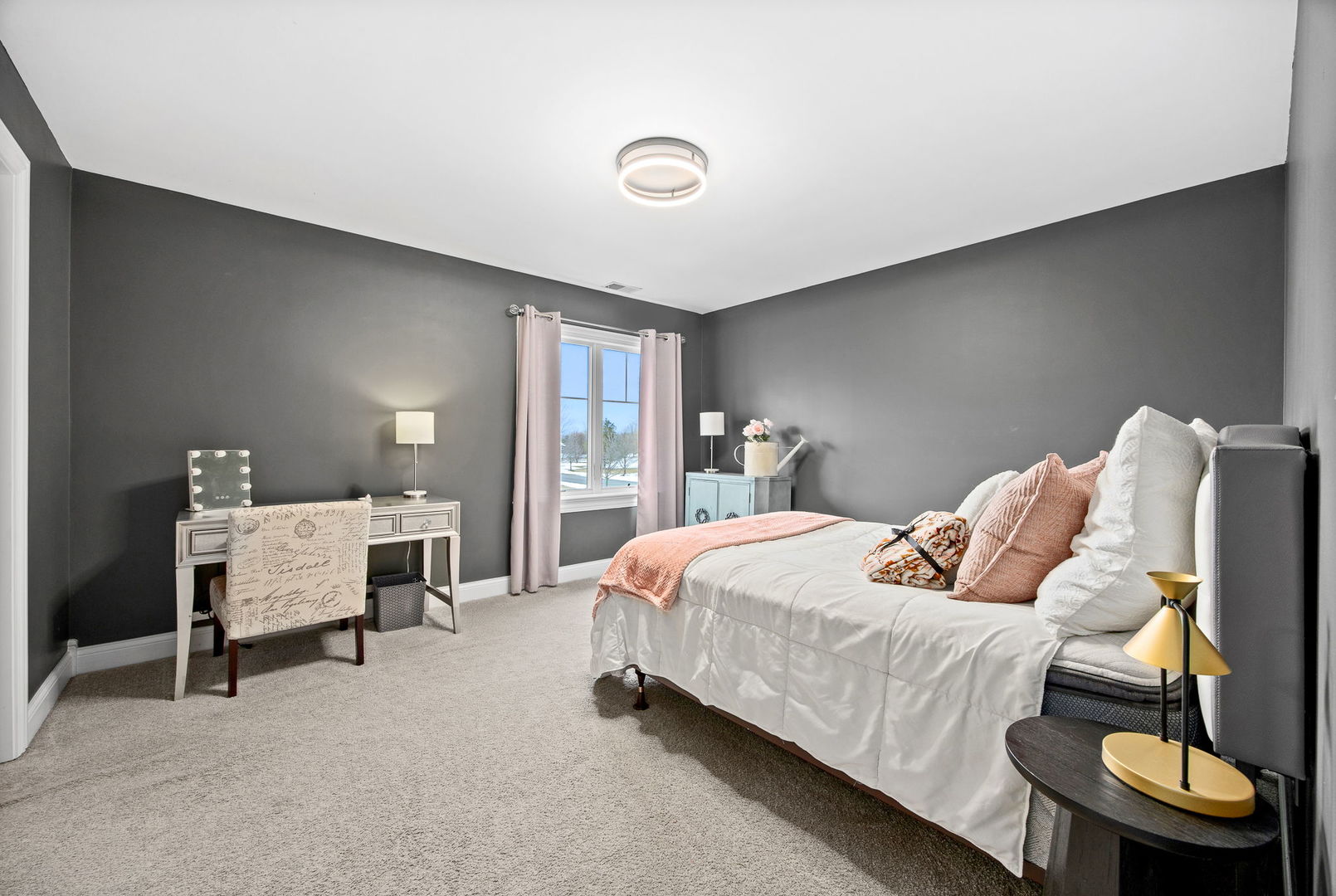 12549 Old Farm Road Manhattan, IL 60442 - Photo 41 of 66 a bedroom with a bed and a desk