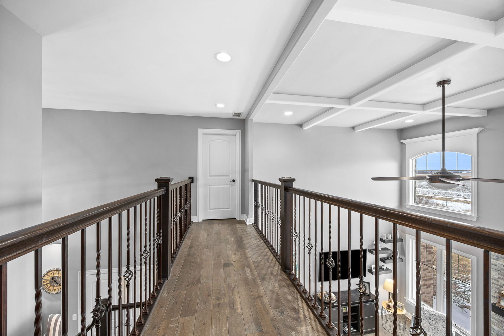 12549 Old Farm Road Manhattan, IL 60442 - Photo 46 of 66 a view of a hallway with wooden floor