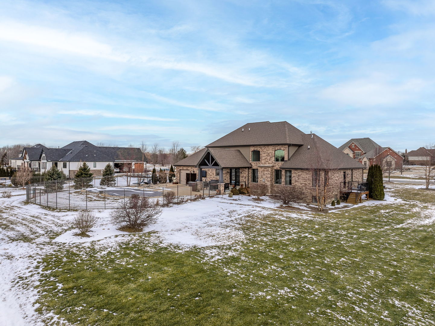 12549 Old Farm Road Manhattan, IL 60442 - Photo 60 of 66 a view of a house with a big yard and large tree