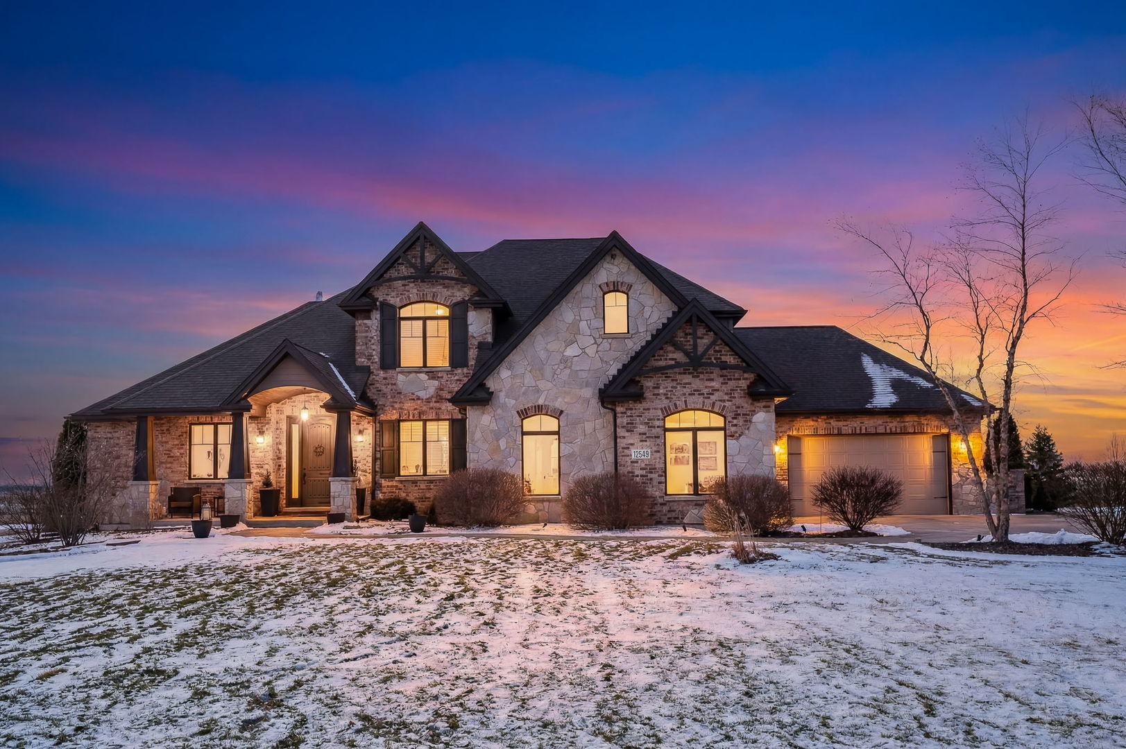 12549 Old Farm Road Manhattan, IL 60442 - Photo 65 of 66 a front view of a house with a yard