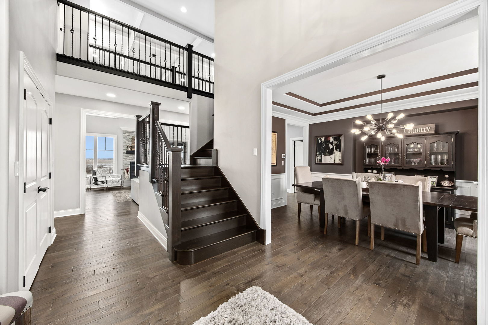 12549 Old Farm Road Manhattan, IL 60442 - Photo 8 of 66 a view of a dining room with furniture window and wooden floor