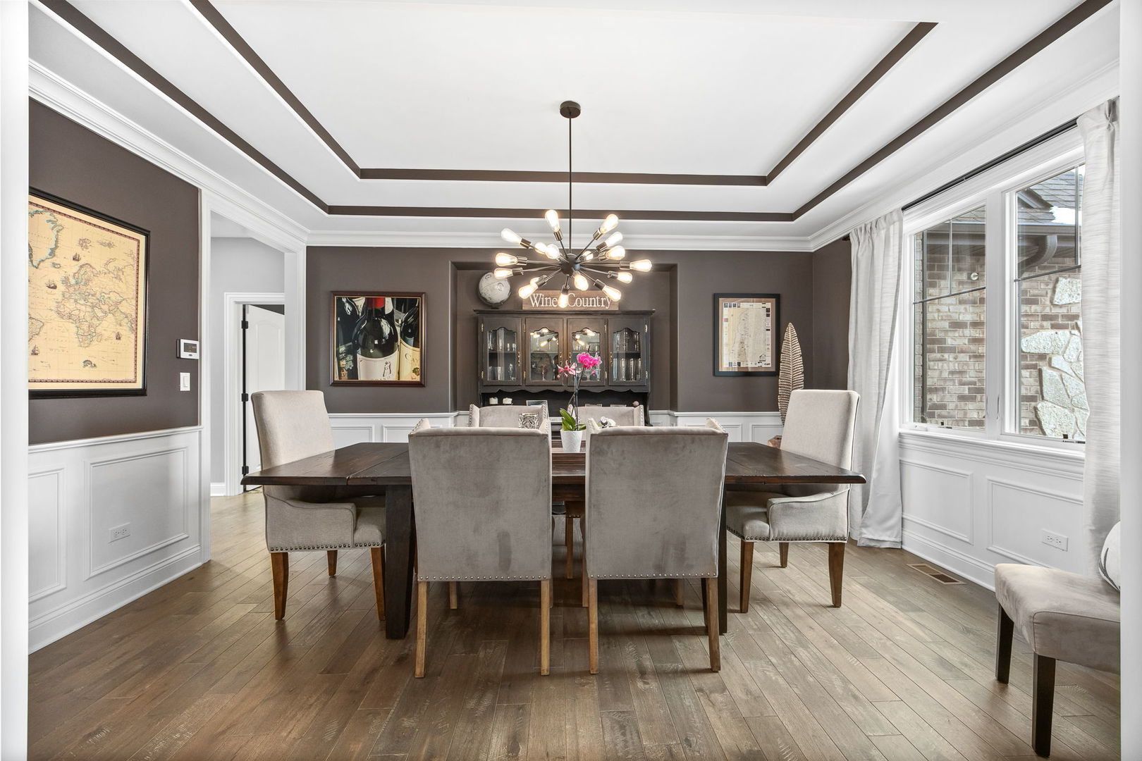 12549 Old Farm Road Manhattan, IL 60442 - Photo 9 of 66 a view of a dining room with furniture window and wooden floor