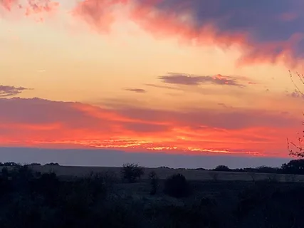 a view of sunset
