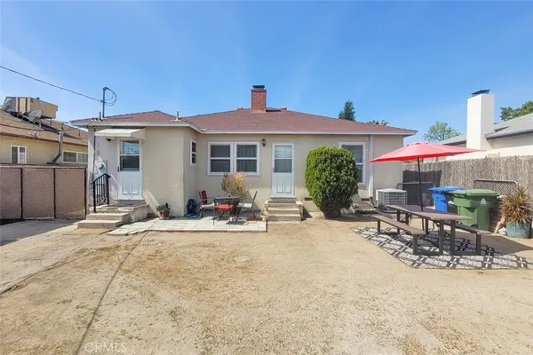 a view of a house with patio