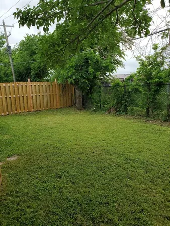 a view of a green yard