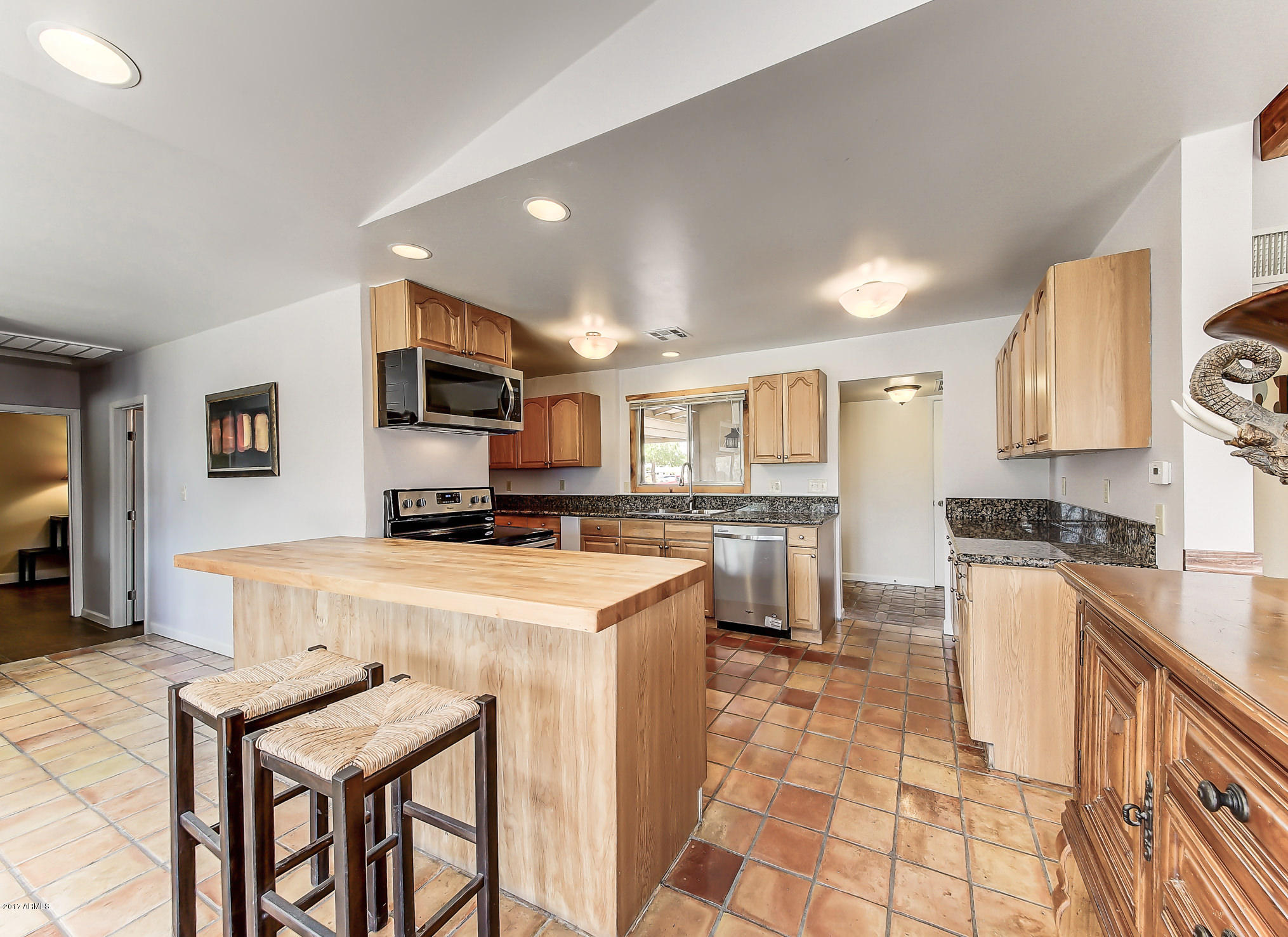 137 East Fremont Drive Tempe, AZ 85282 - Photo 10 of 35 Butcher block island