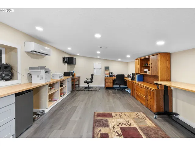 a large white kitchen with lots of counter space