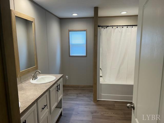 209 Lee Ford Camp Road Ridgeway, VA 24148 - Photo 9 of 19 a bathroom with a granite countertop sink and a mirror