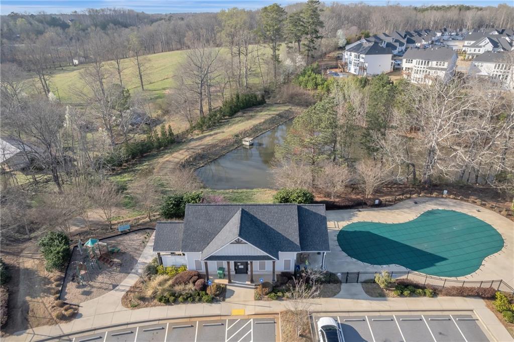 244 Wild Rose Circle Canton, GA 30115 - Photo 50 of 55 an aerial view of residential houses with outdoor space and parking