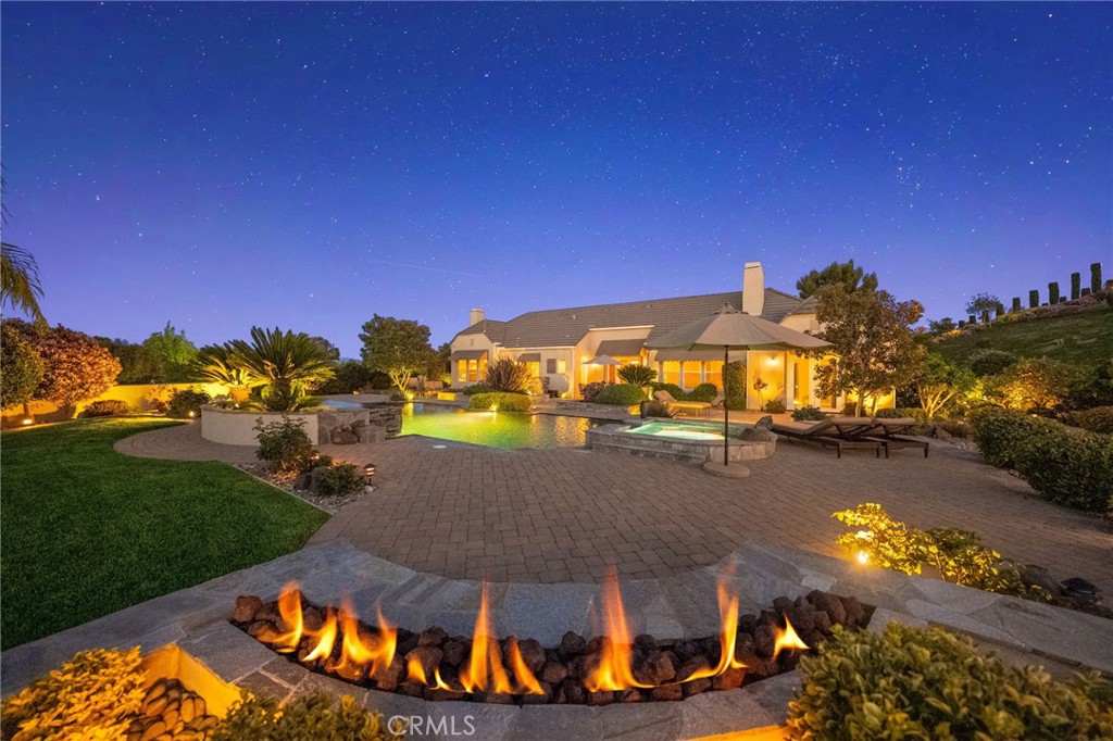 44195 Sunset Terrace Temecula, CA 92590 - Photo 10 of 74 Firepit overlooking pool and main home