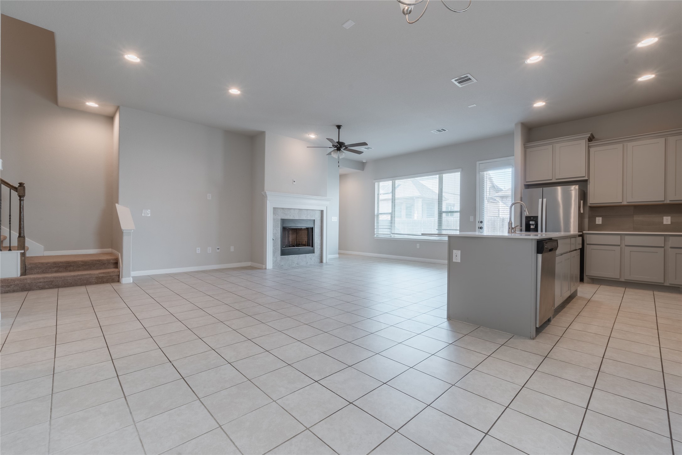 3810 Brushy Creek Road, Unit 77 Cedar Park, TX 78613 - Photo 2 of 33 a view of a kitchen with furniture and a fireplace