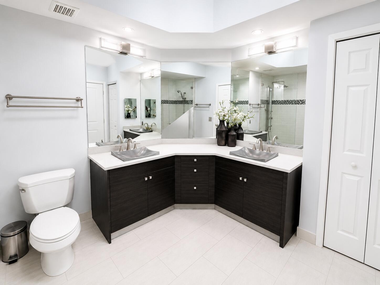 3107 Renaissance Way Boynton Beach, FL 33426 - Photo 17 of 37 a spacious bathroom with a double vanity sink and a toilet