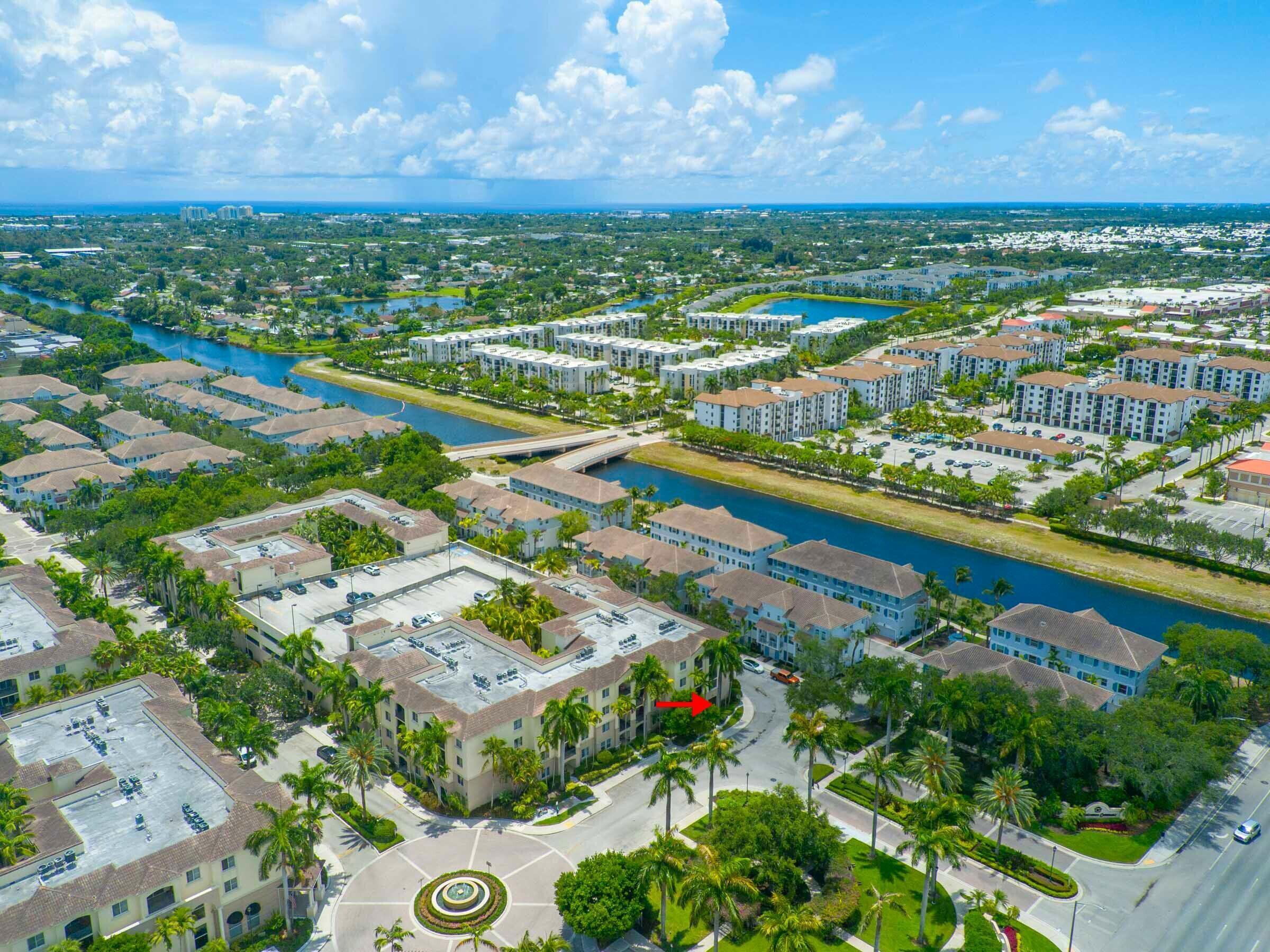 3107 Renaissance Way Boynton Beach, FL 33426 - Photo 27 of 37 an aerial view of residential houses with outdoor space and a lake view