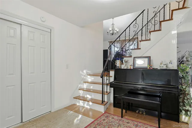 a view of a dining room and livingroom