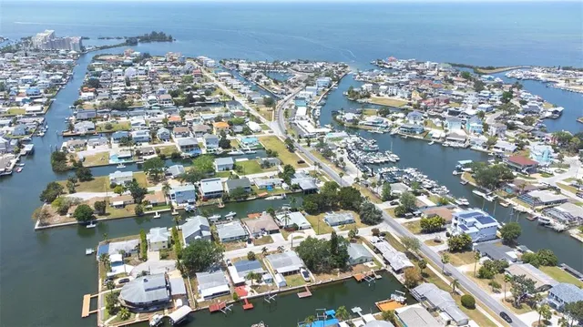 an aerial view of multiple house